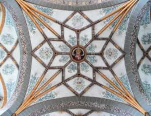 gray and brown religious ceiling decor thumbnail