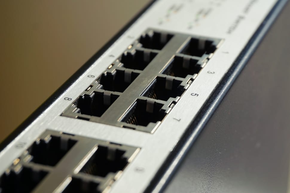 grey and white ethernet ports preview