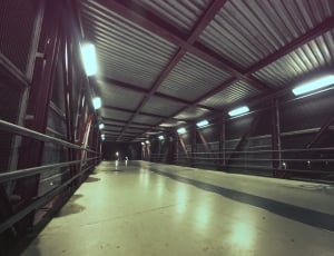 black steel frame tunnel with lightings thumbnail