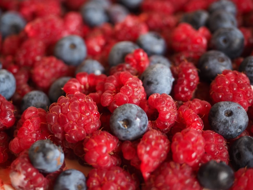 raspberries and blueberries preview