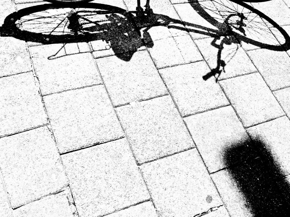 Bike, Shadow, Street, Amsterdam, Bicycle, high angle view, outdoors preview