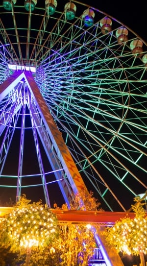 Slagharen, Theme Park, Netherlands, ferris wheel, illuminated thumbnail