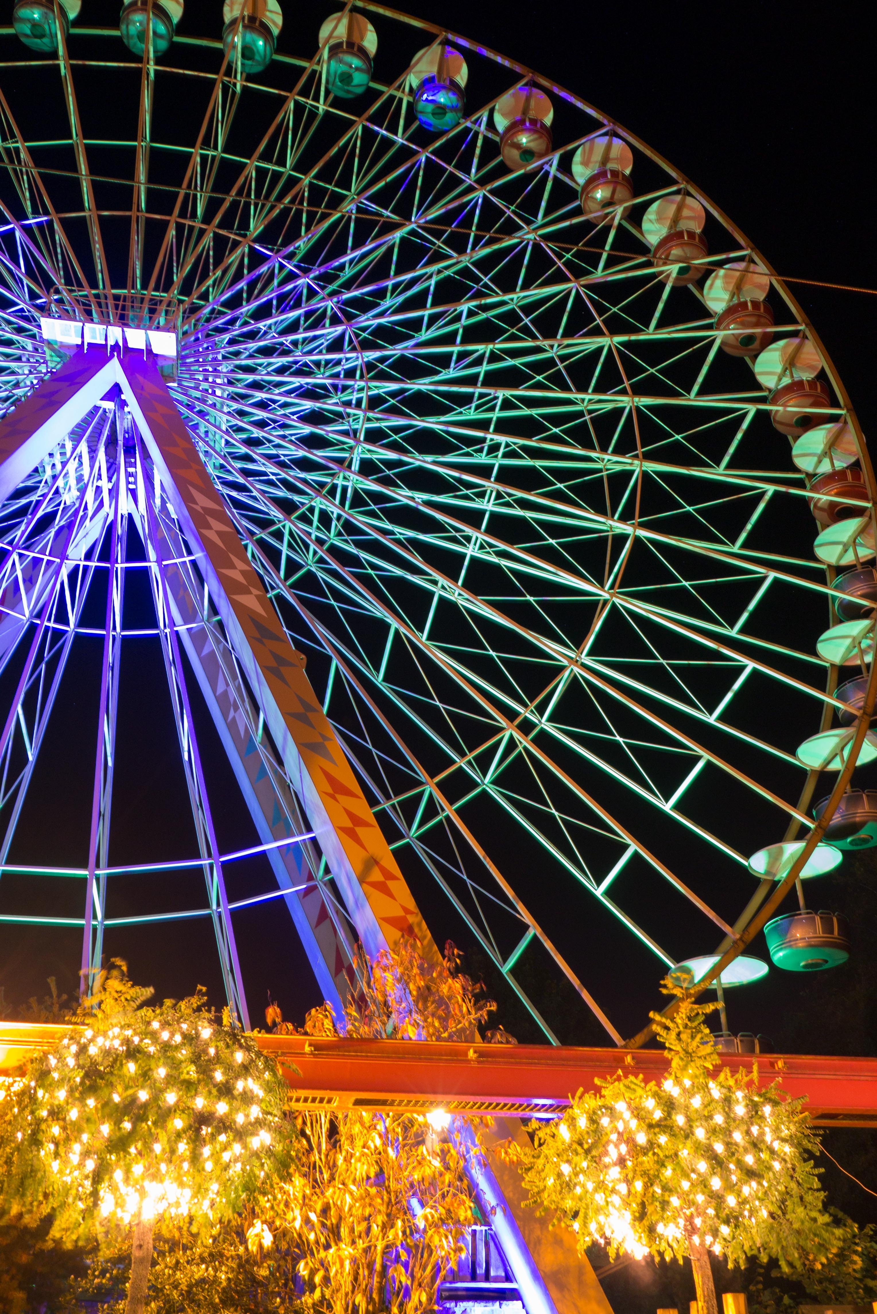 Slagharen, Theme Park, Netherlands, ferris wheel, illuminated