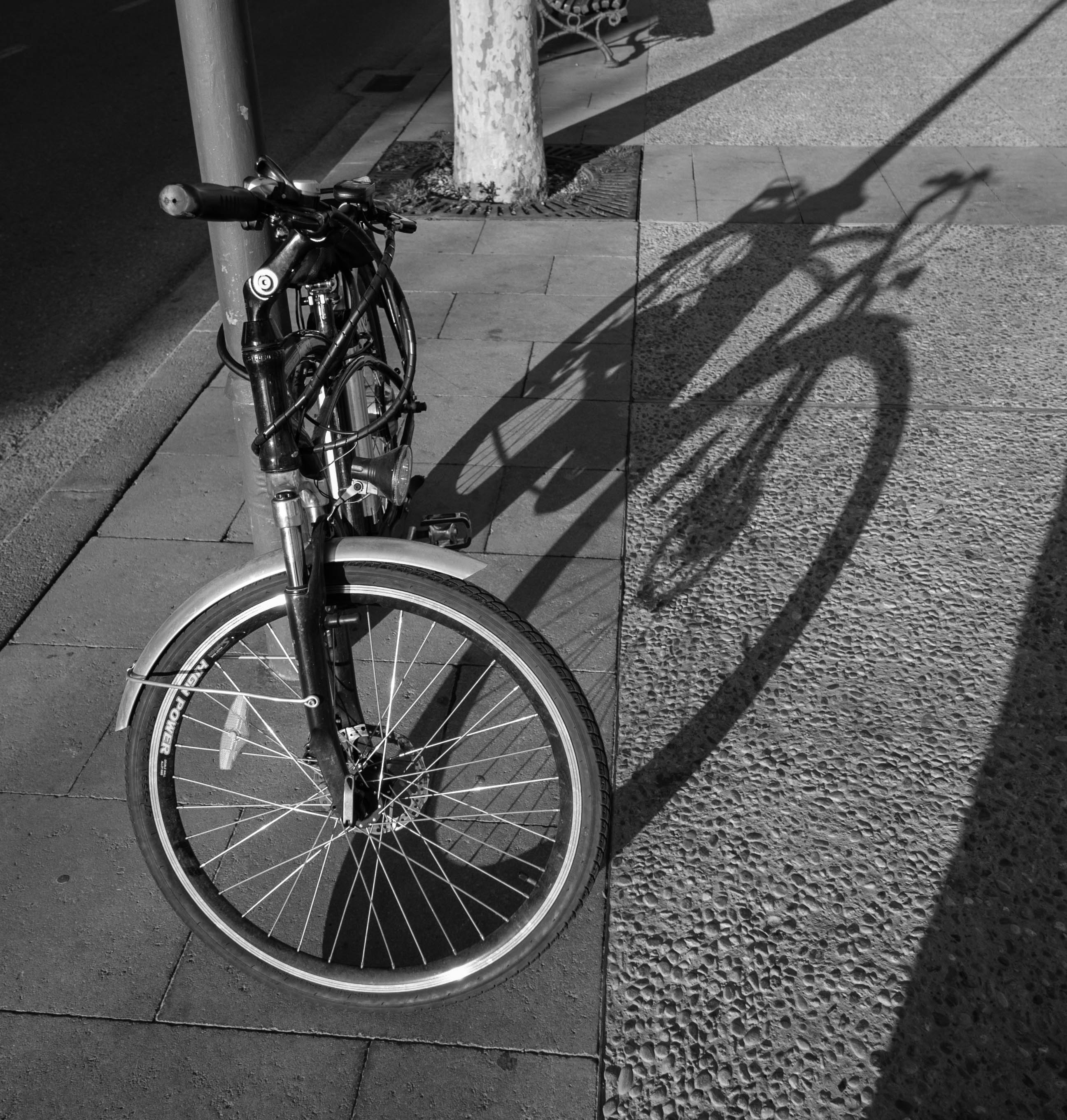 City, Shadow, Street, Bycicle, bicycle, transportation