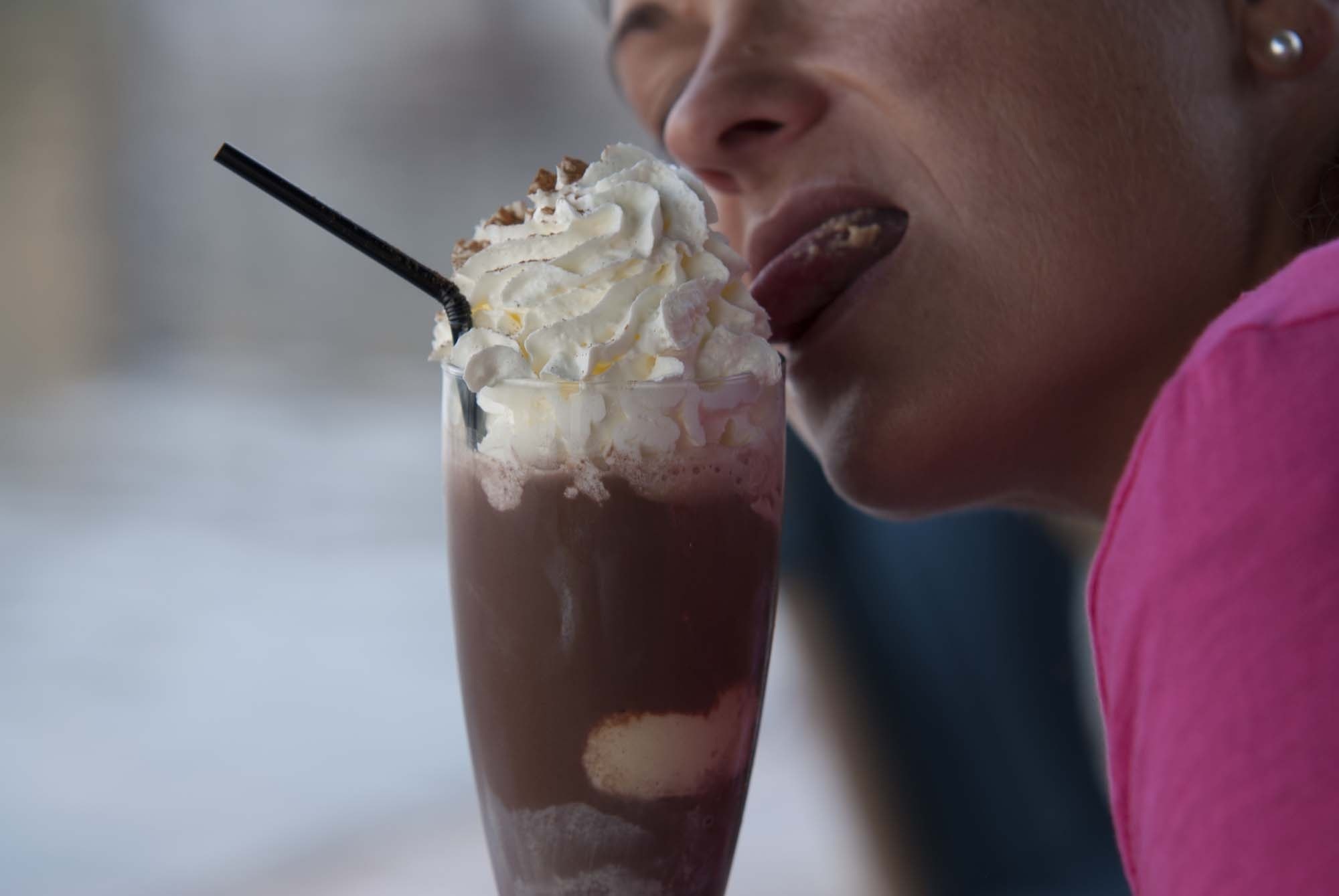 frappe with cream toppings
