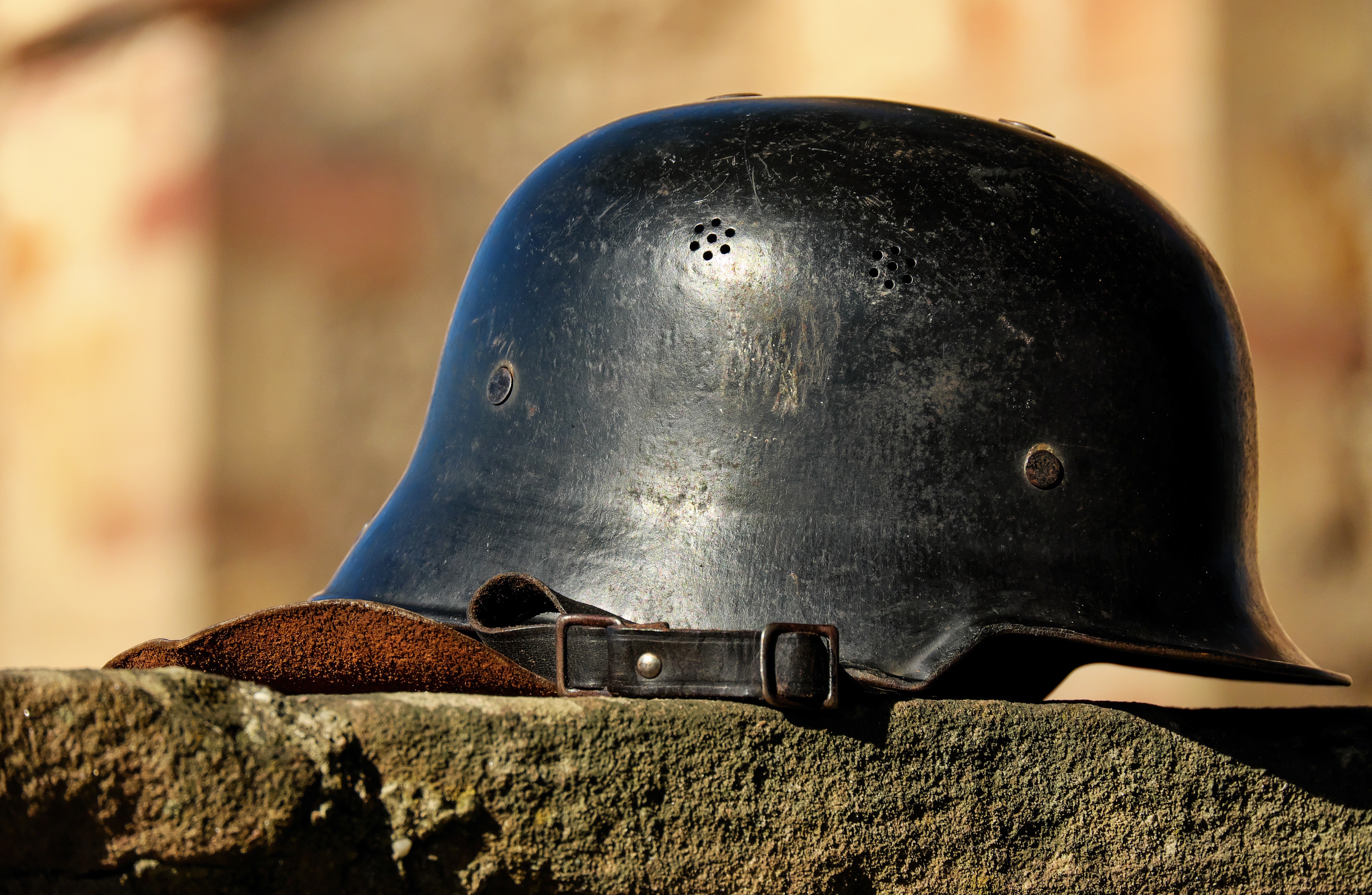 black military helmet