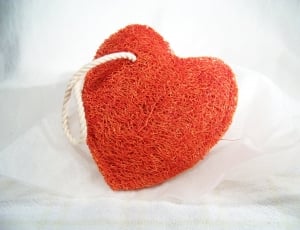 orange heart shape textile thumbnail