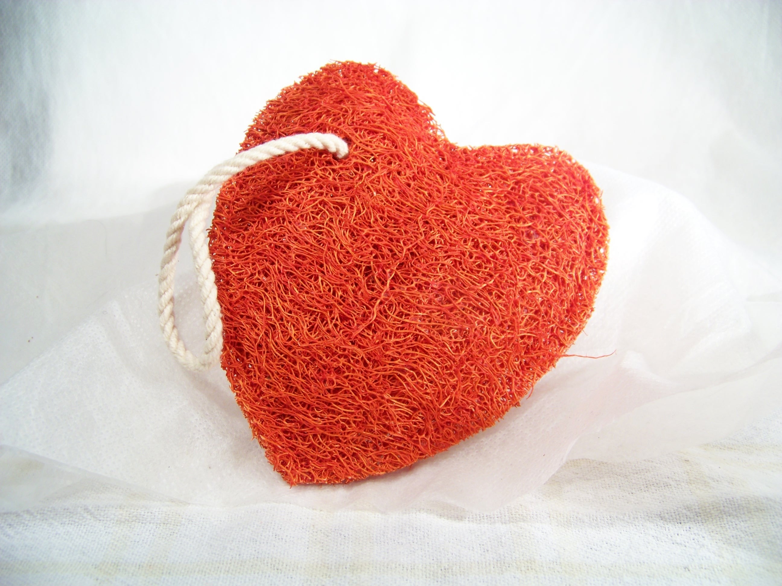 orange heart shape textile