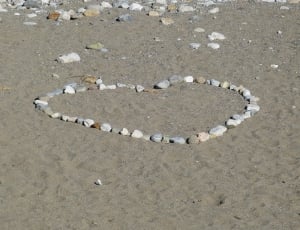 Stones, Heart, Love, Beach, Sand, beach, sand thumbnail