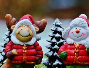 Christmas, Snow Man, Christmas Moose, smiling, happiness thumbnail