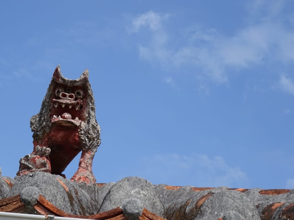 Sky, Okinawa, Roof, Dragon, Stome, religion, statue preview