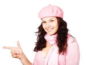 women's pink scarf thumbnail