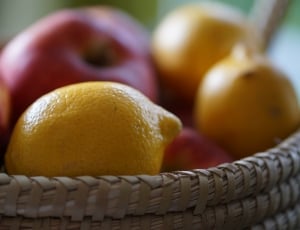 yellow lemon and red apple thumbnail