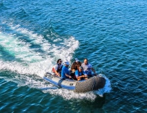 blue and black inflatable speed boat thumbnail