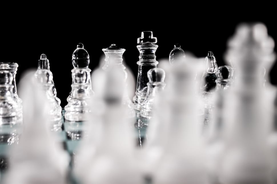 clear glass chess pieces preview