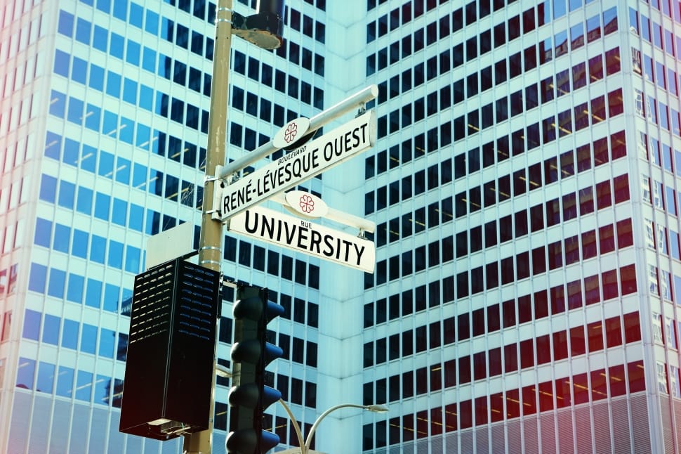 rene levesque ouest and university signage preview
