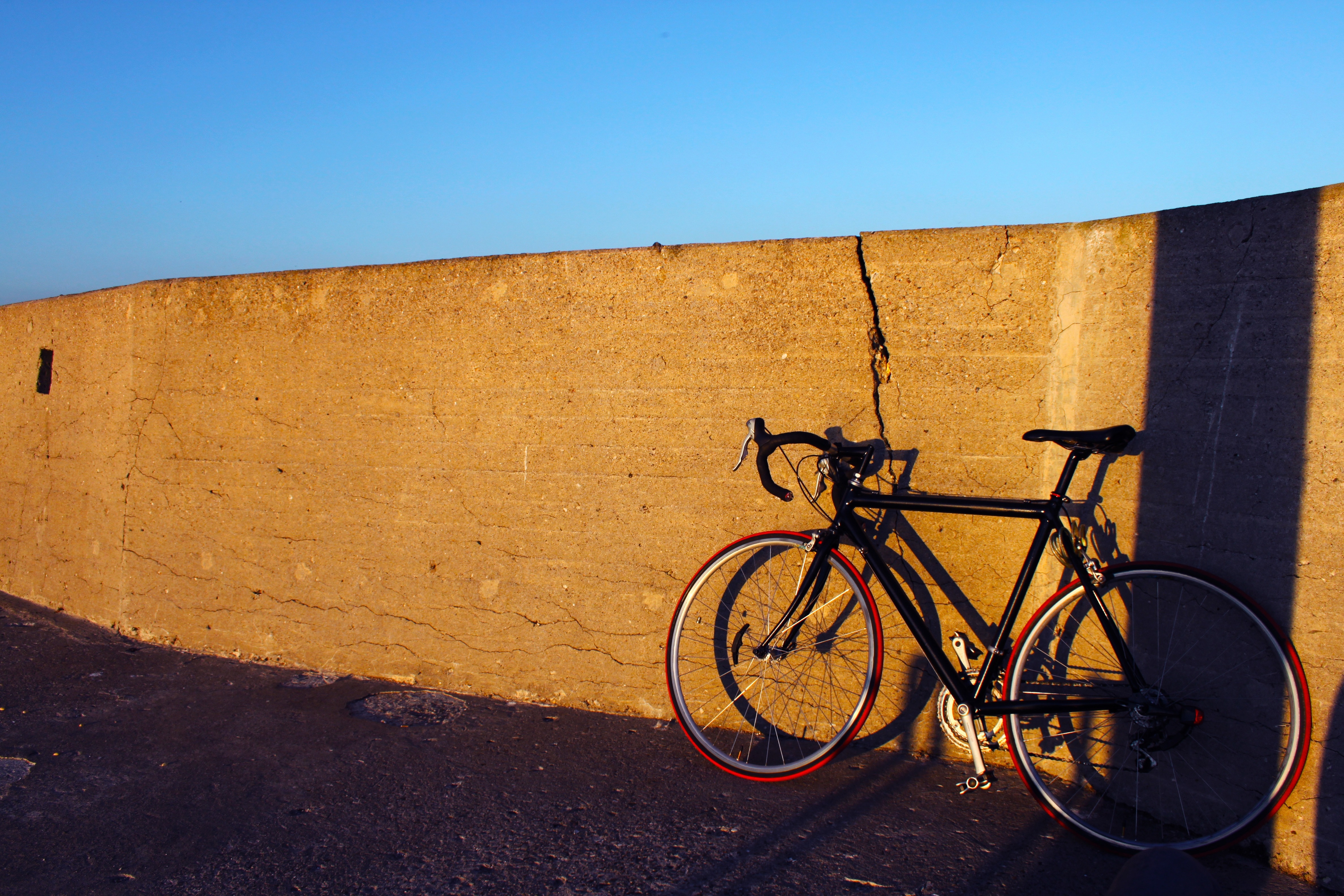blue, sky, sunny, day, bicycle, transportation