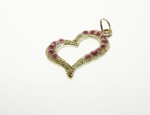 pink tourmaline embellish silver heart pendant thumbnail