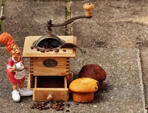 brown wooden coffee grinder thumbnail