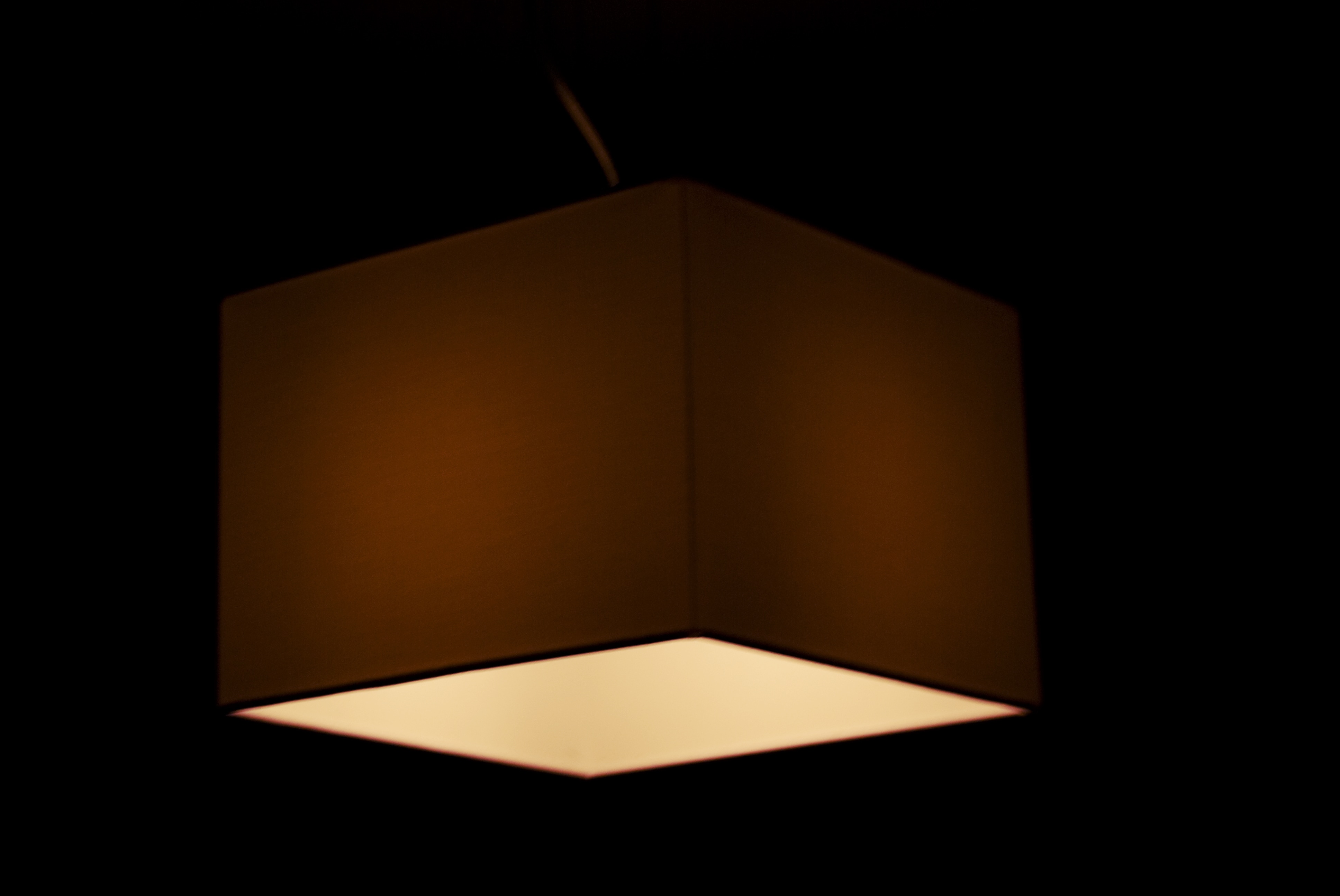 beige square pendant lamp