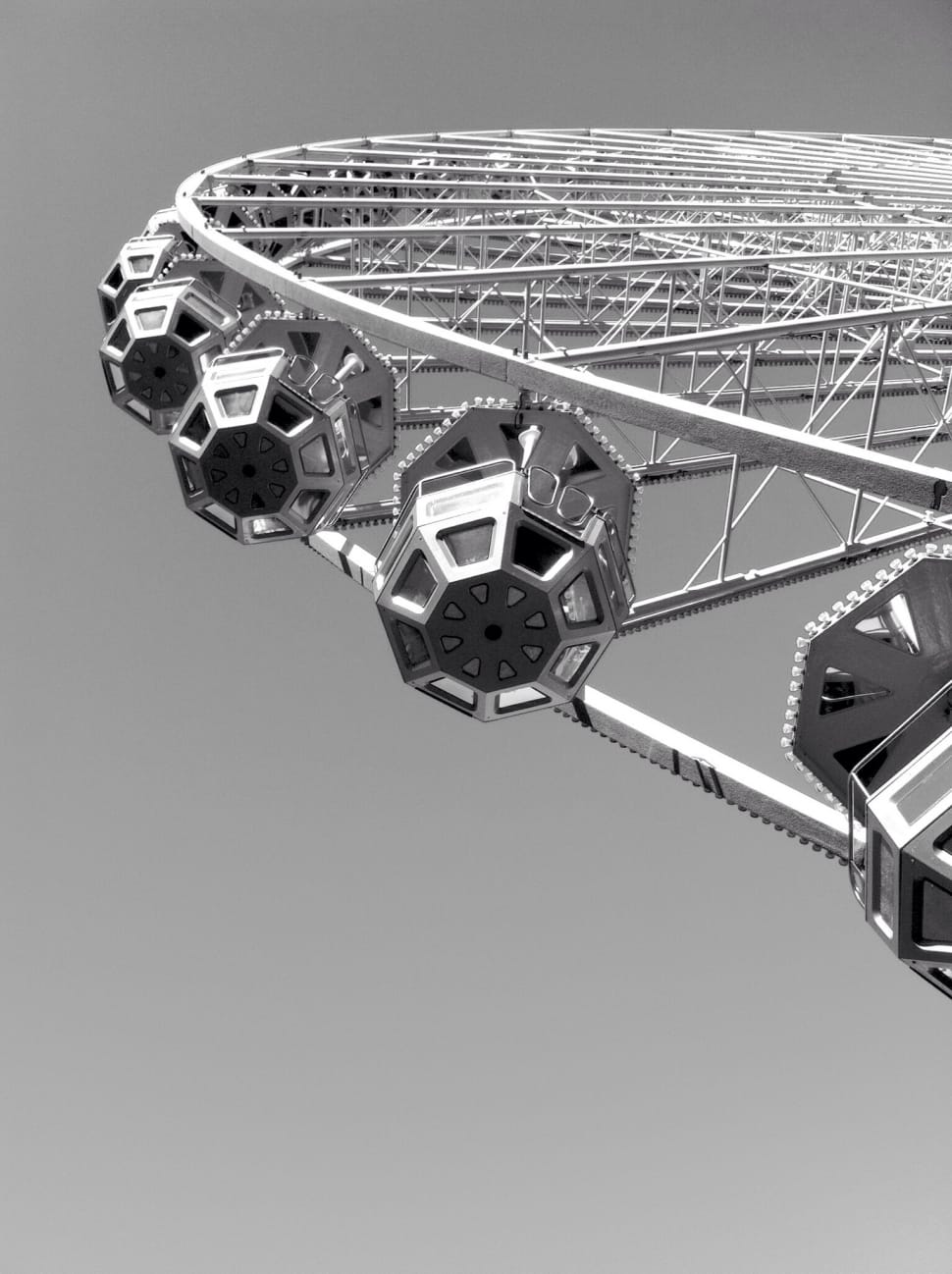 greyscale photography of ferriswheel preview