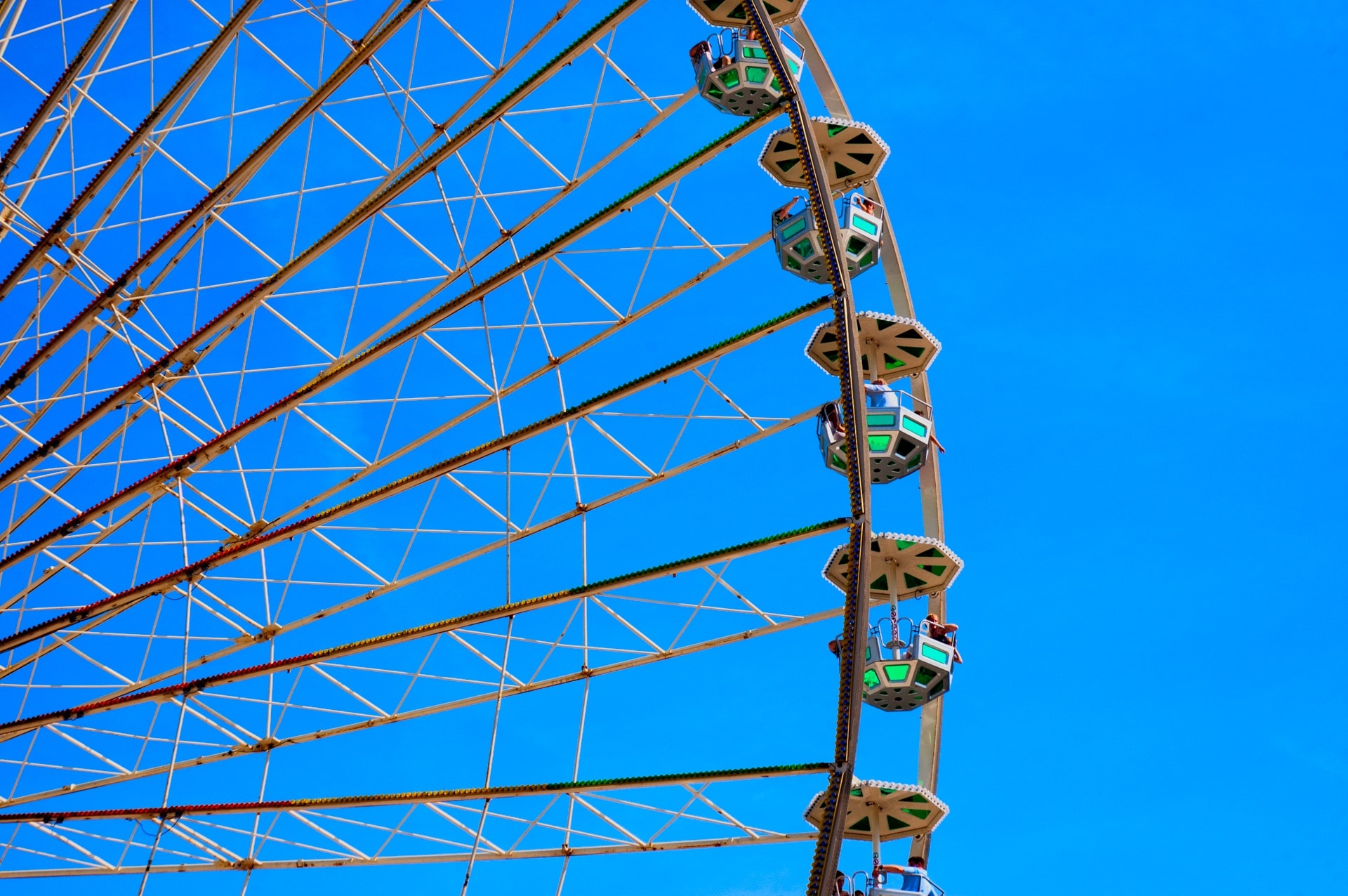 Ferris Wheel, Rides, Fair, Folk Festival, blue, clear sky