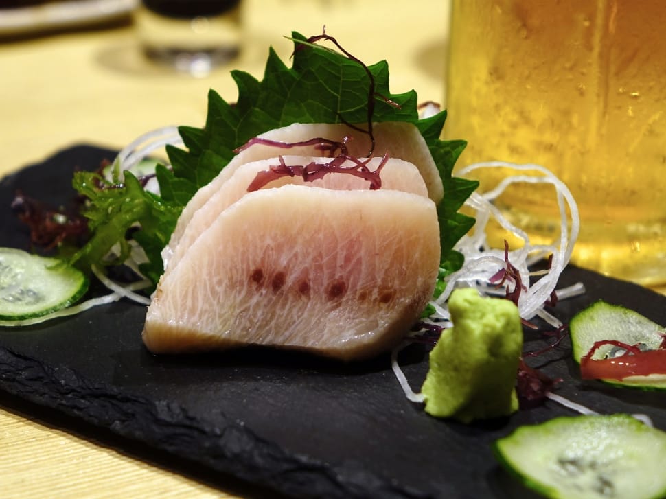 fish meat and wasabi paste preview