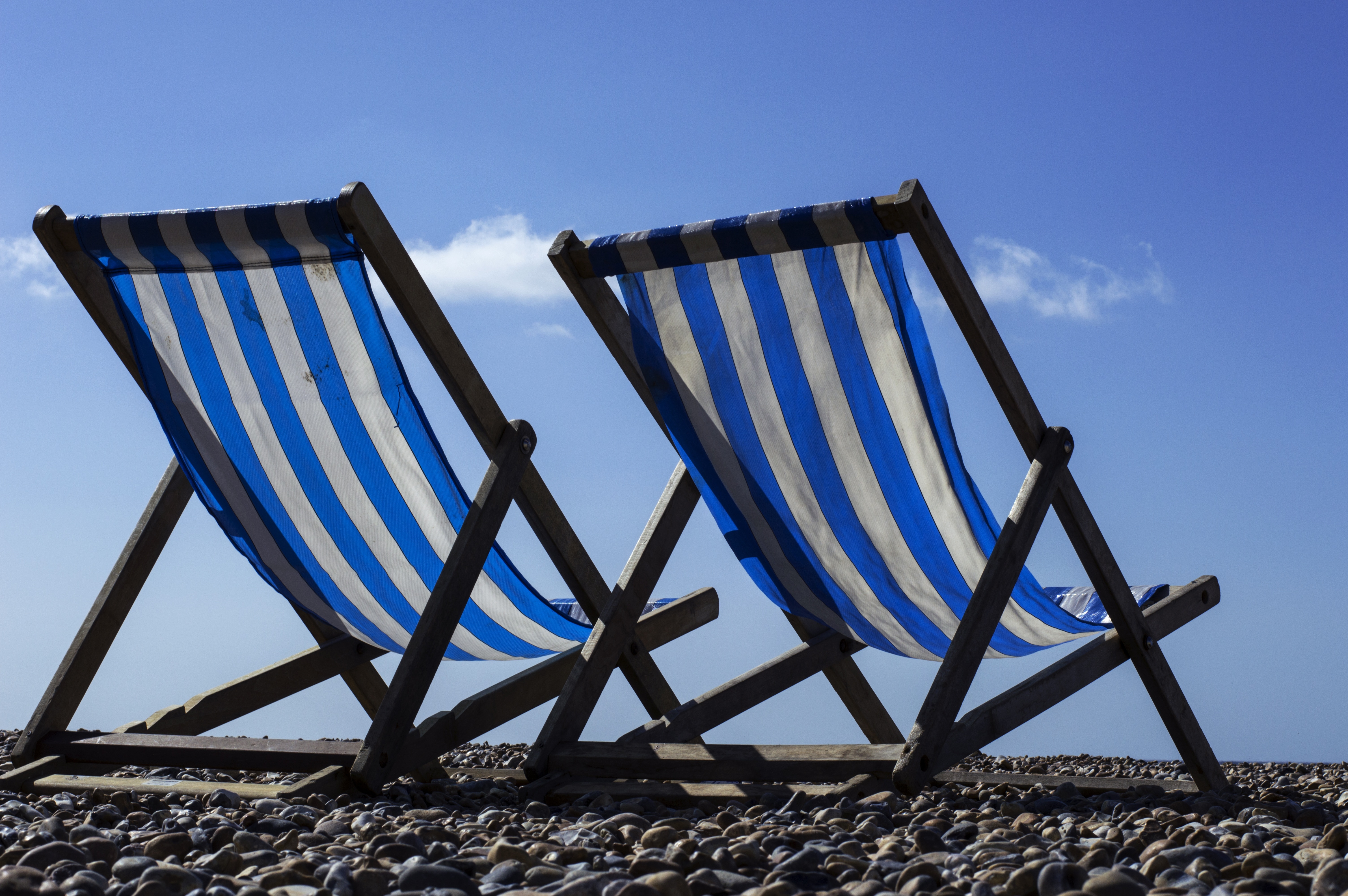 Summer, Vacation, Relax, Beach, Chair, sky, striped