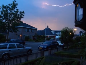 time lapse photo of lightning on sky thumbnail