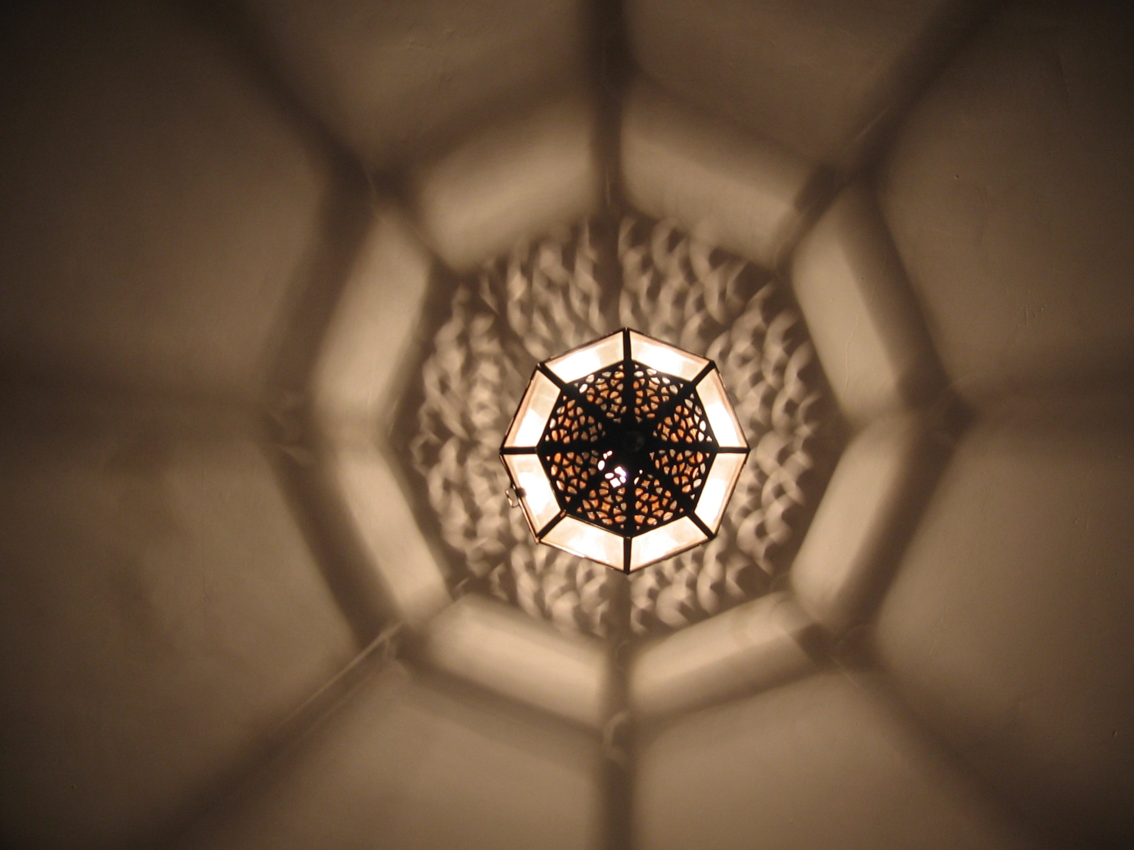 amber octagonal dome light