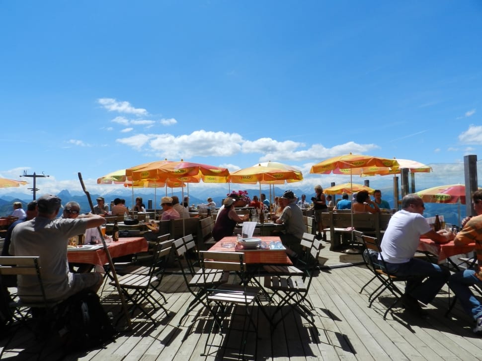 Austria, Umbrellas, Restaurant, chair, table preview