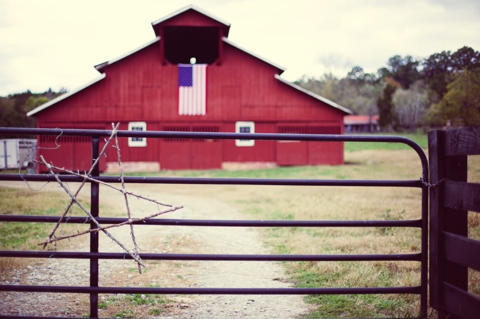 Countryside, American, Red, Barn, Farm, red, no people preview