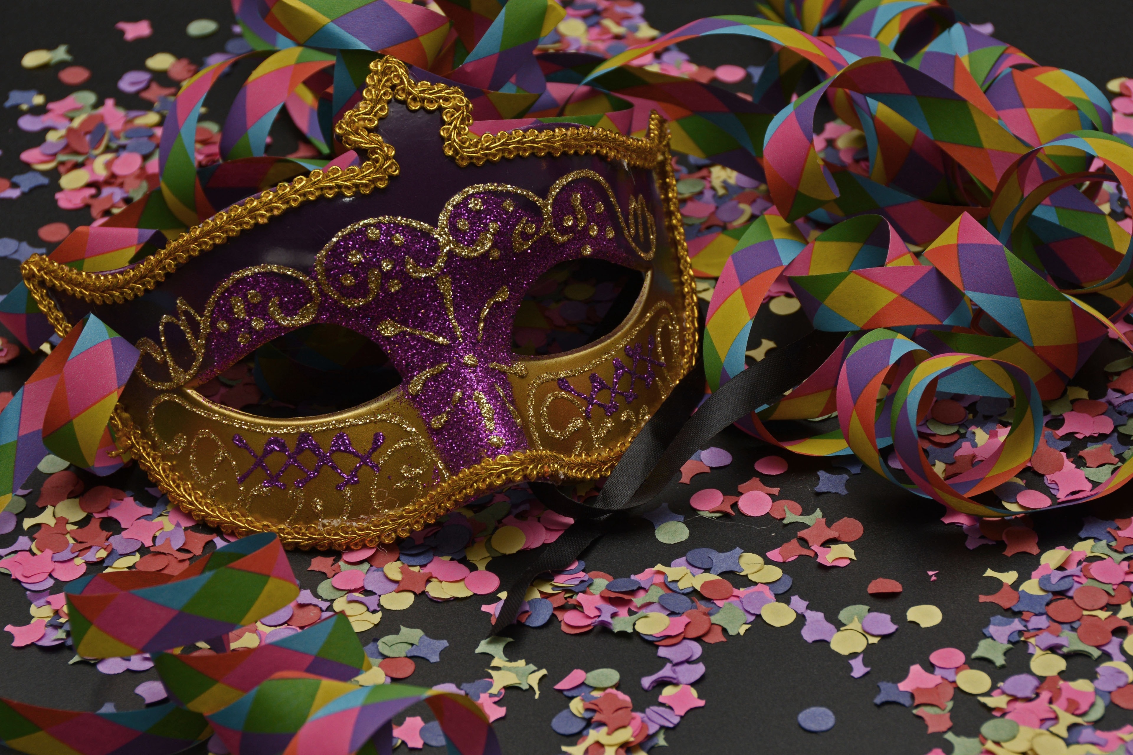 purple and brown masquerade