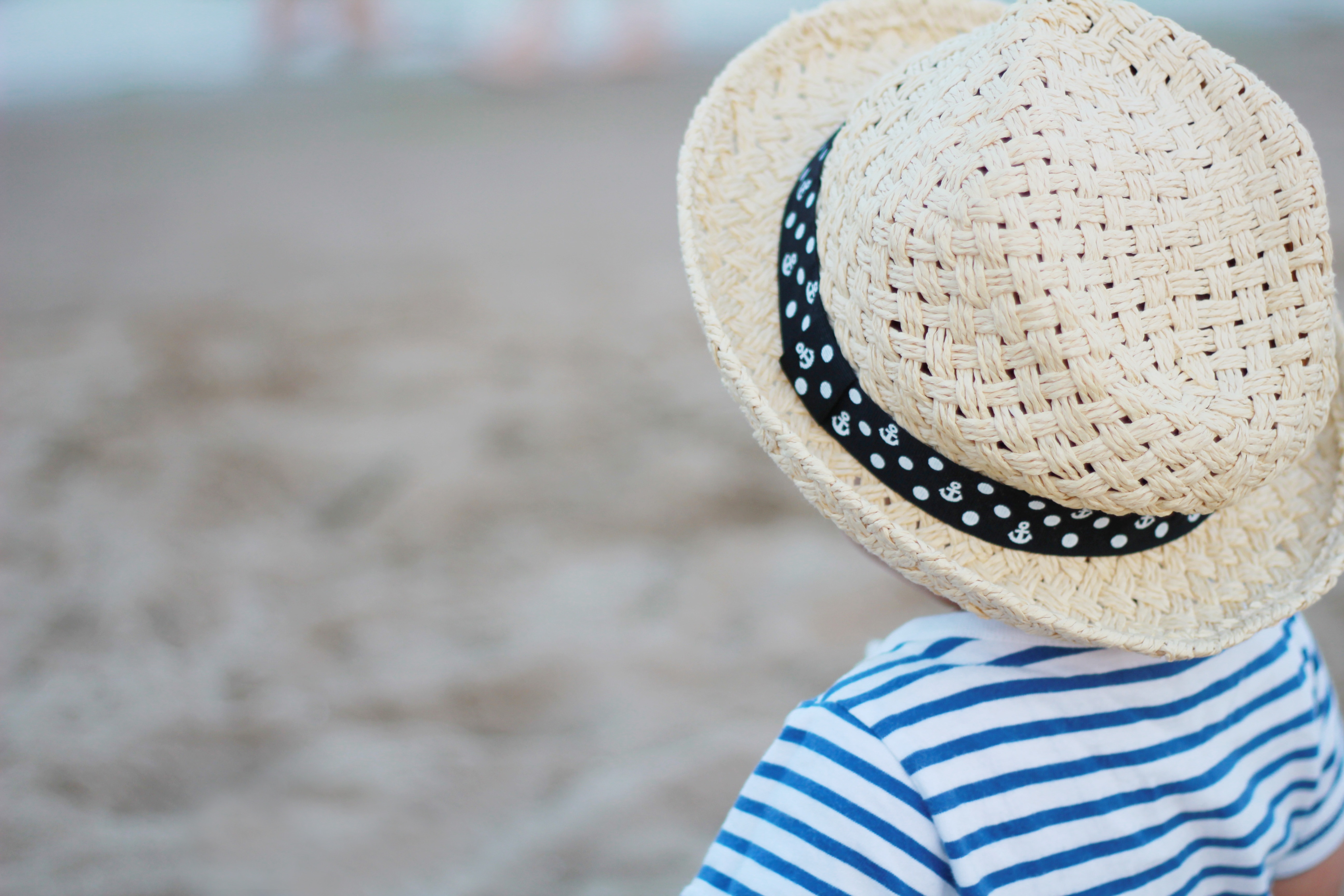 Beach, Childlike, Kids, Happy, Hotel, striped, hat