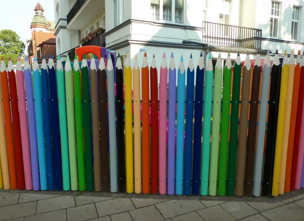 colored pencils fence preview