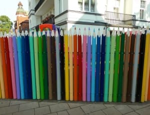 colored pencils fence thumbnail