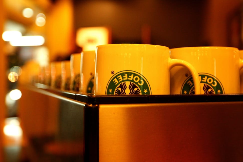 Coffee, Glass, Coffee Shop, Starbucks, indoors, shelf preview