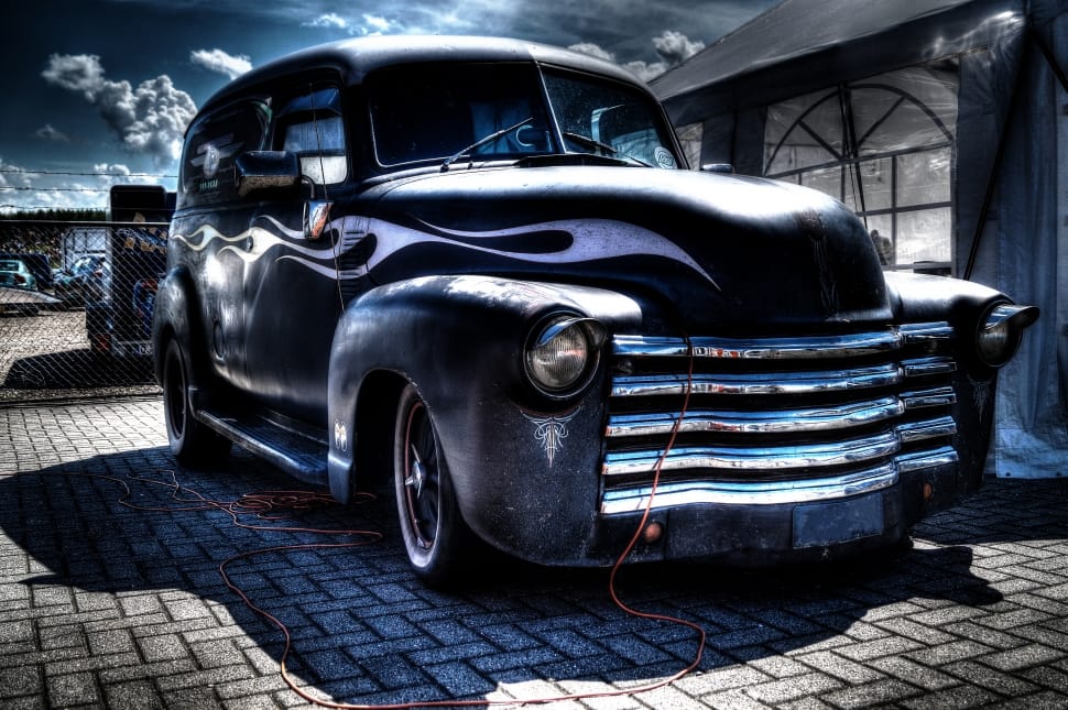 black classic car graphics preview