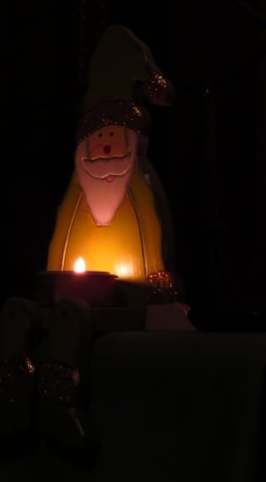 santa claus sitting candle holder thumbnail