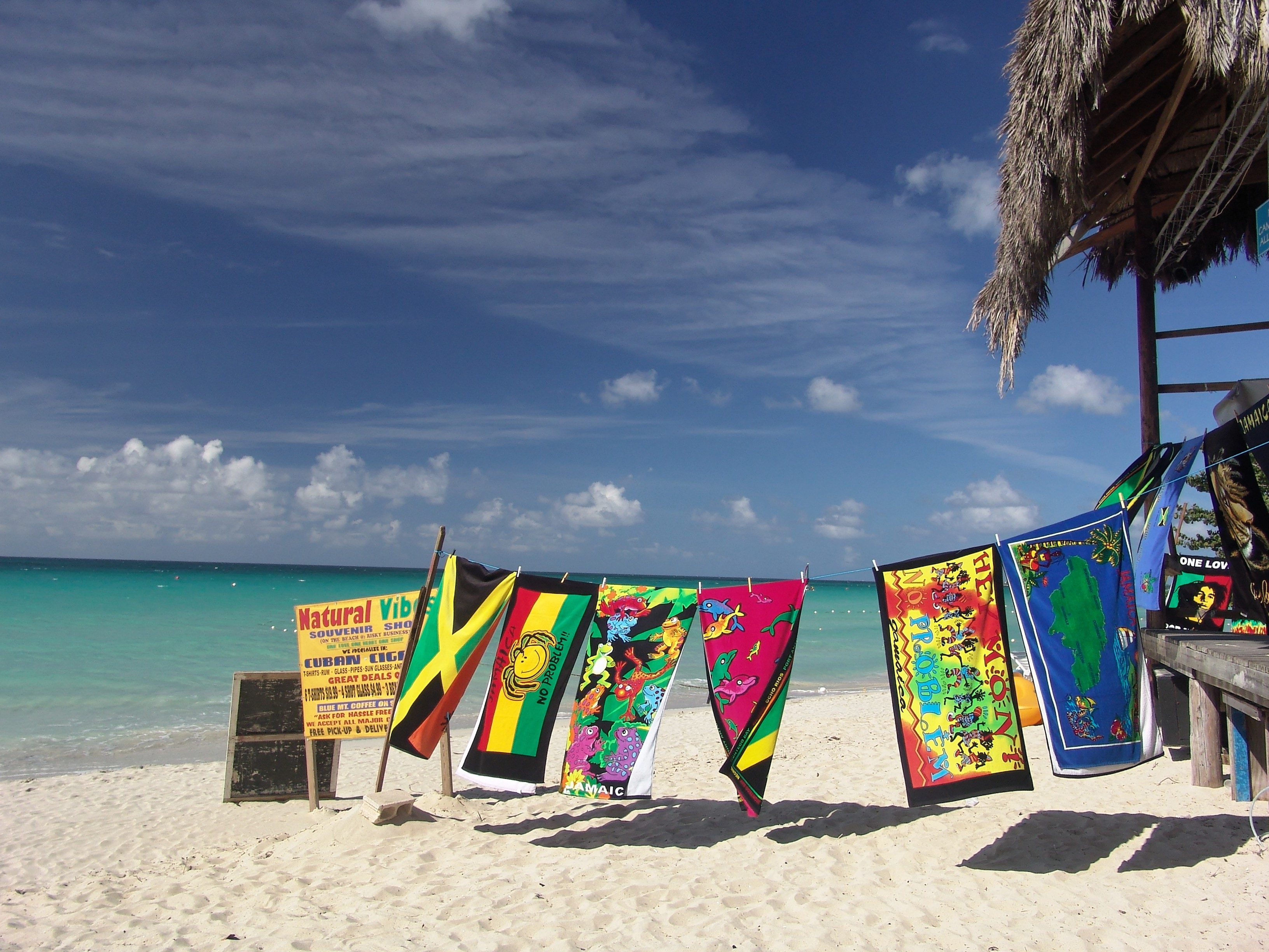 Jamaica, Beach, Holiday, Bar, Towel, beach, multi colored