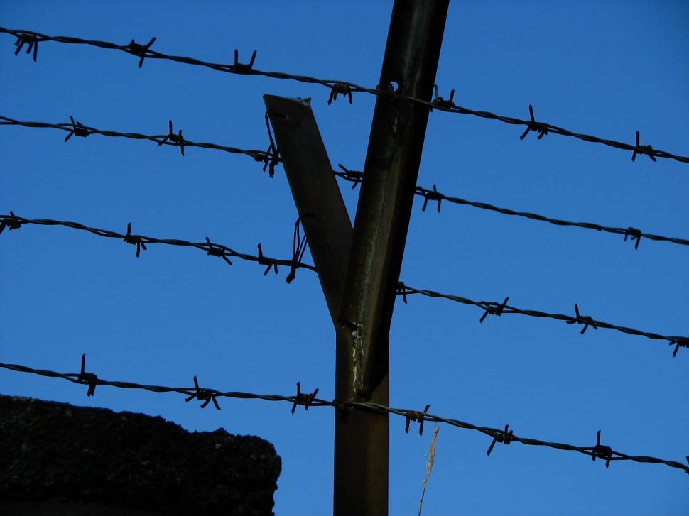 silhouette of barbed wire preview