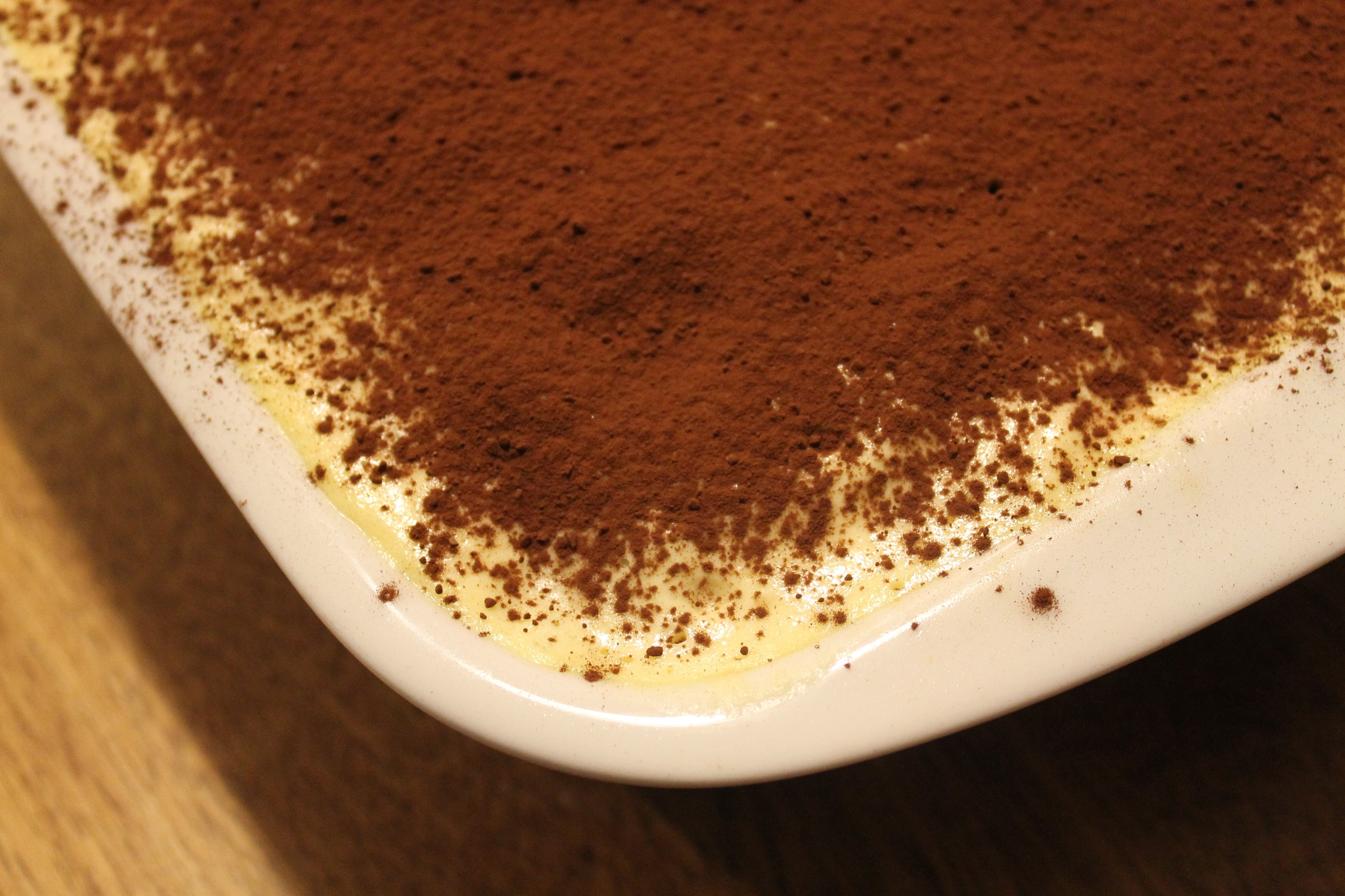chocolate powder in white ceramic tray