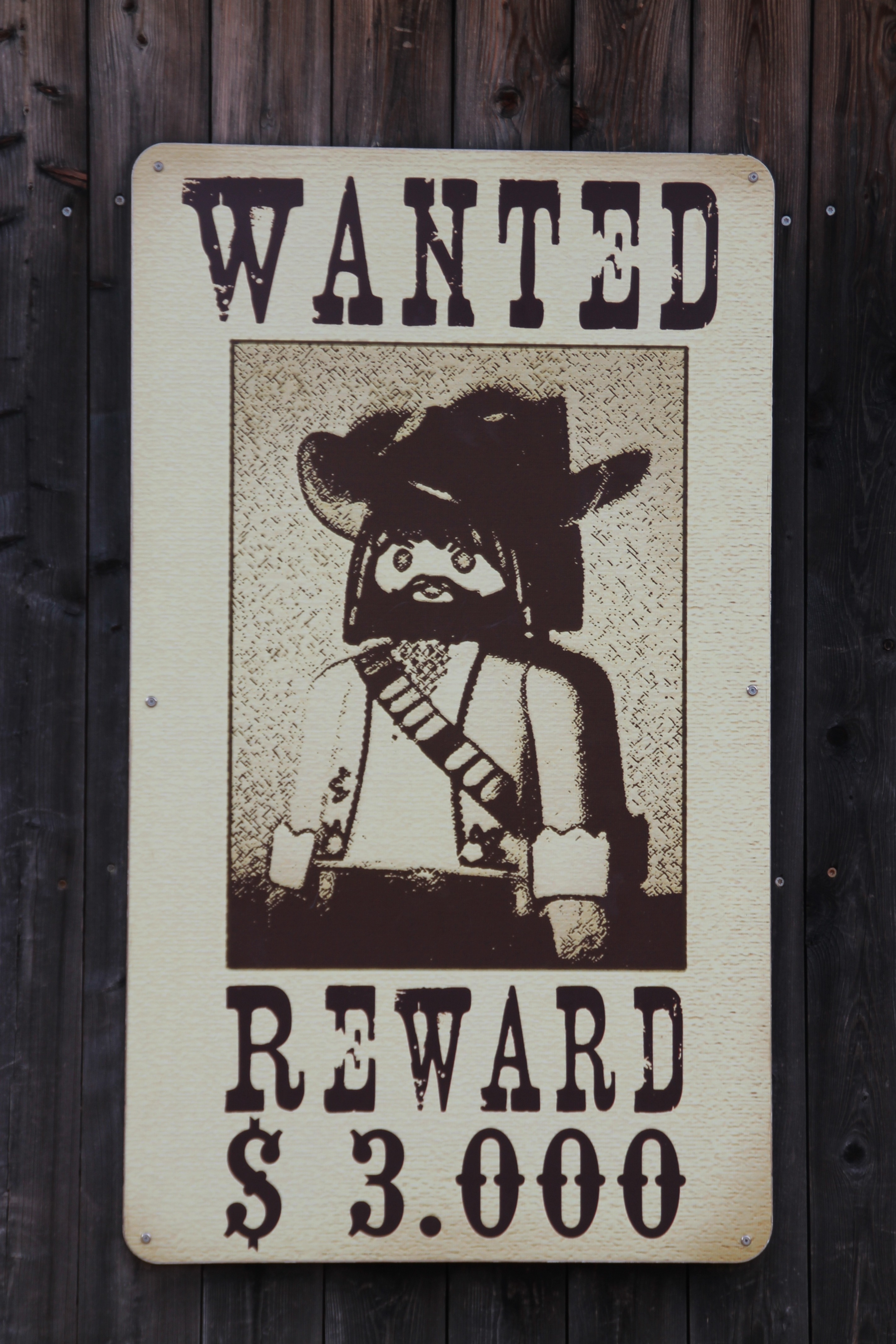 wanted reaward $ 3.000 signage