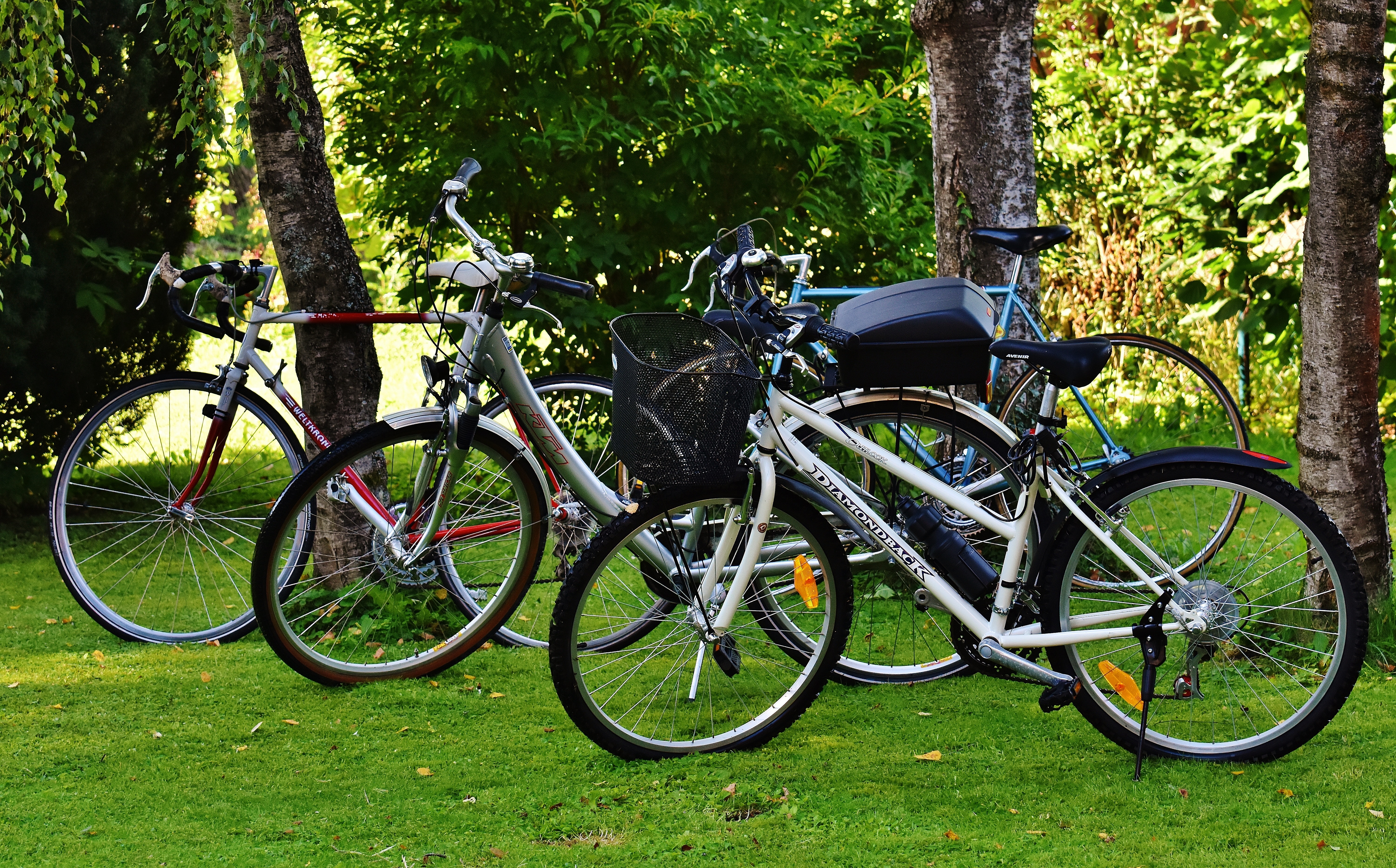 4 assorted bicycles