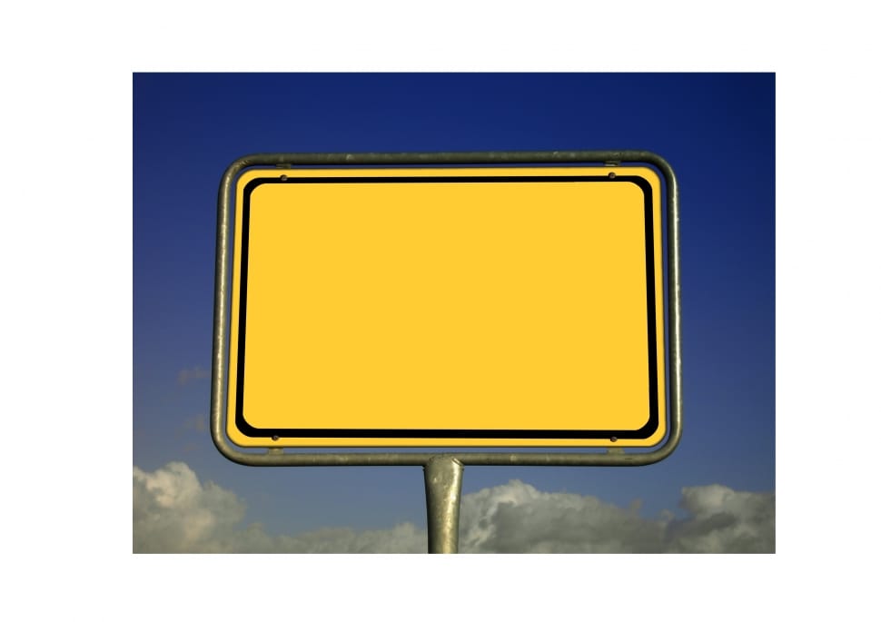 Signposts, Shield, Sky, Directory, blank, yellow preview