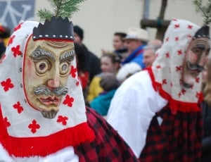 People wearing mask on parade thumbnail