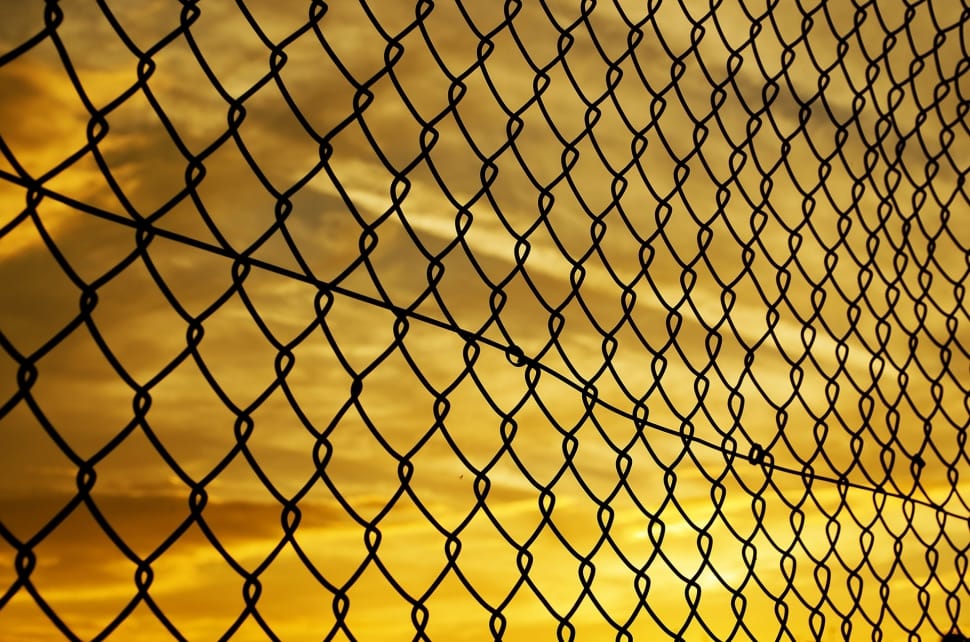 shallow focus photography of cyclone wire fence preview