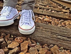 White, Sneakers, Converse, Hipster, low section, one man only thumbnail