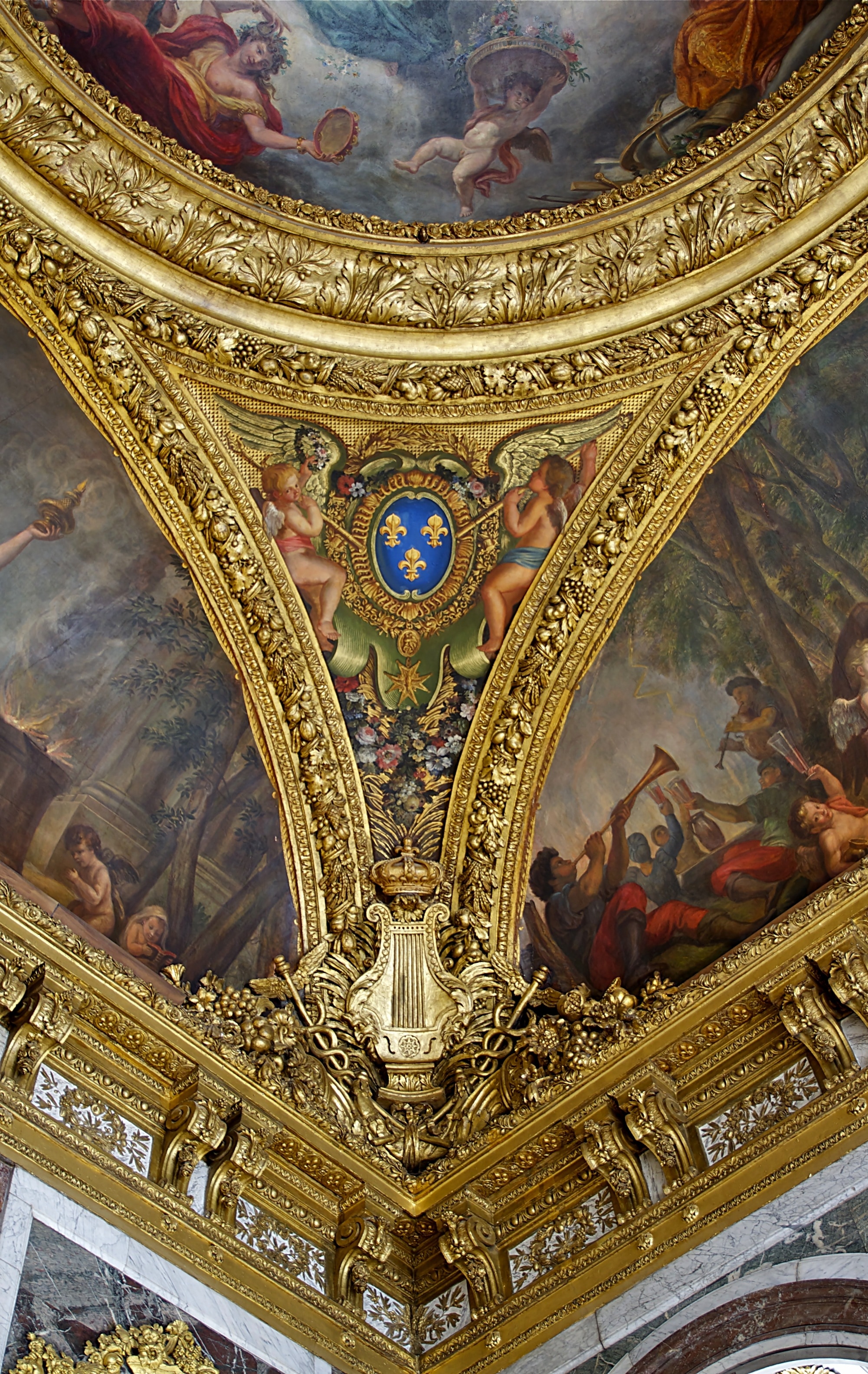 Castle, Room Of The Peace, Versailles, ornate, architecture