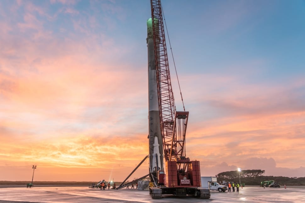 Falcon 9 first stage at LZ-1 preview